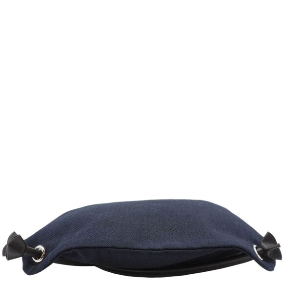 Hermes  Aline Grooming Swift Canvas Backpack Bag Navy Blue - Picture 12 of 16